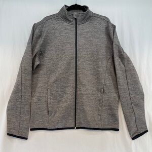 Mondetta Sweater Full Zip Gray Brown Men’s Size Large